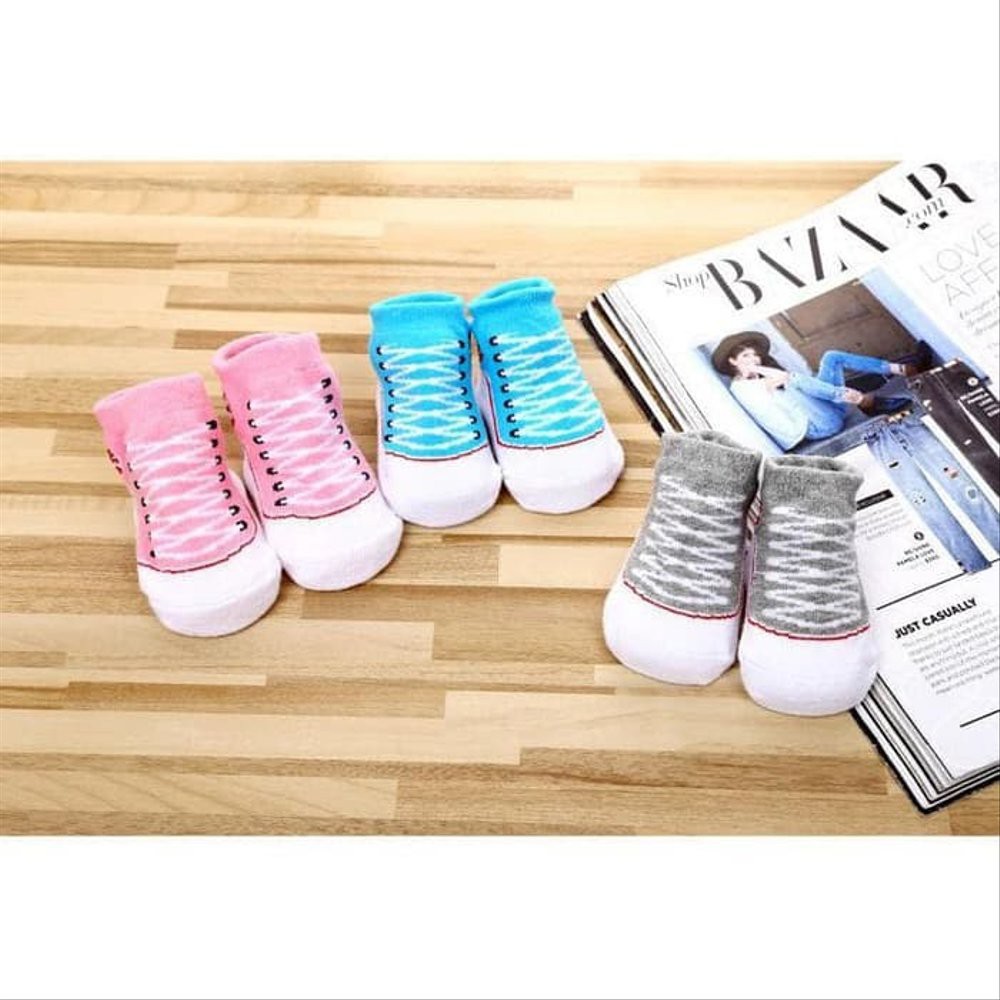 Kaos Kaki Bayi IMPORT Model Sepatu Umur 0 - 12 Bulan Anti Slip Kaos Kaki Bayi New Born - Kaos Kaki Bayi Lucu Trendy