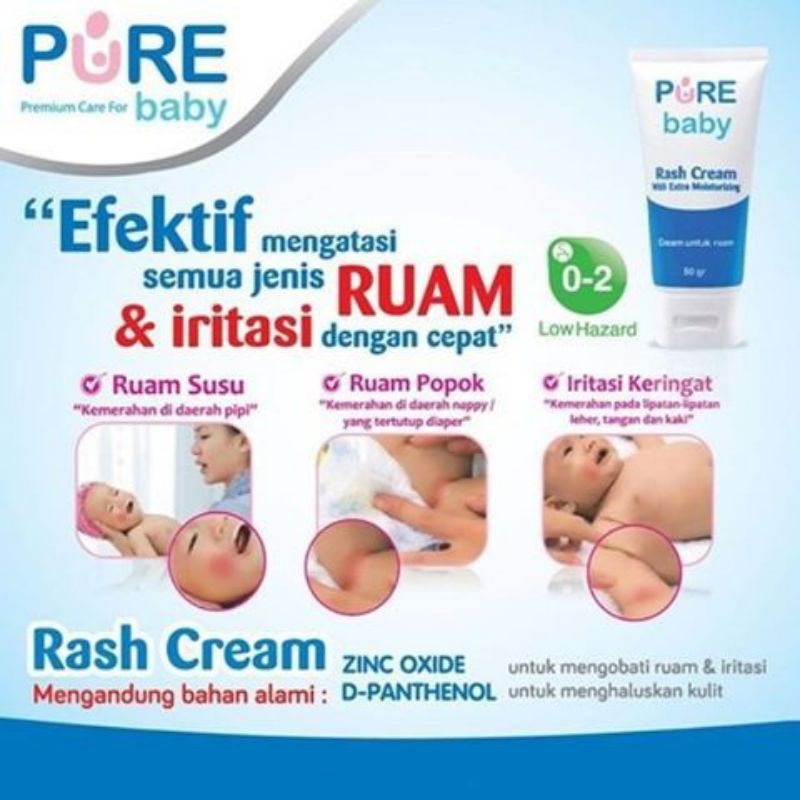 Pure Baby Rash Cream/ Krim Ruam Kulit Bayi