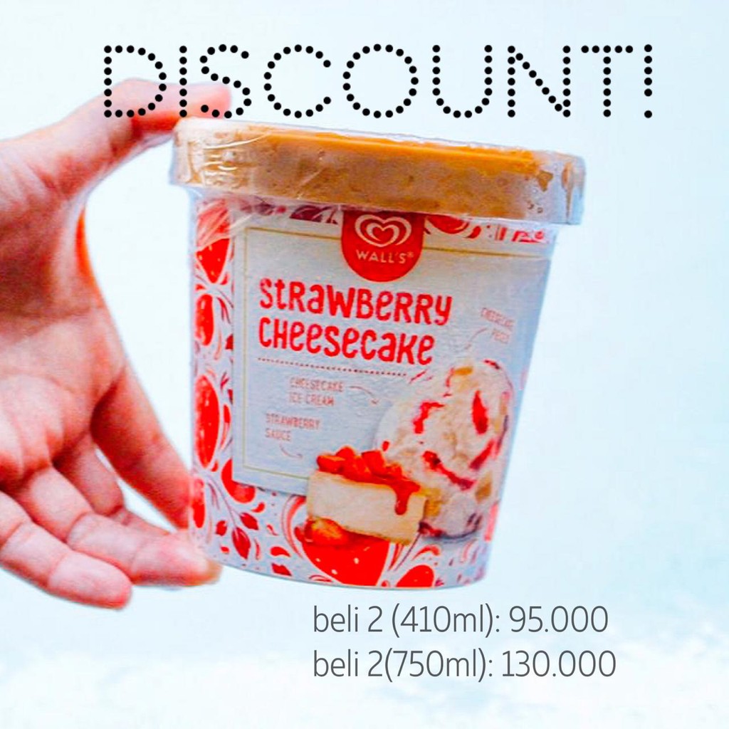 

DISCOUNT! 2 Strawberry Cheesecake Ice Cream 750ml 130.000 !!!