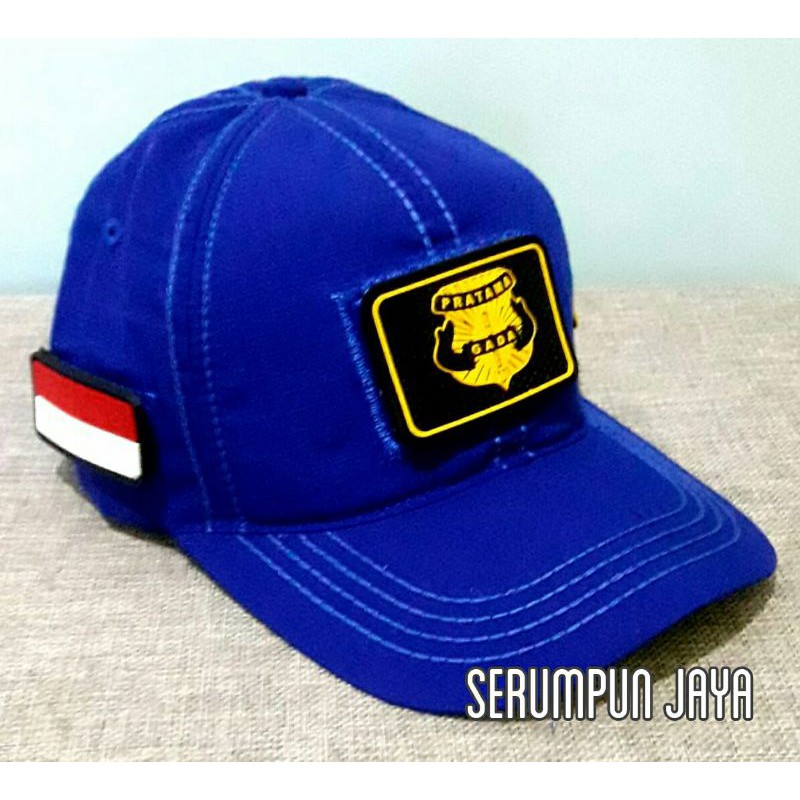 TOPI GADA PRATAMA - TOPI GADA PRATAMA VELCRO BIRU 3PATCH