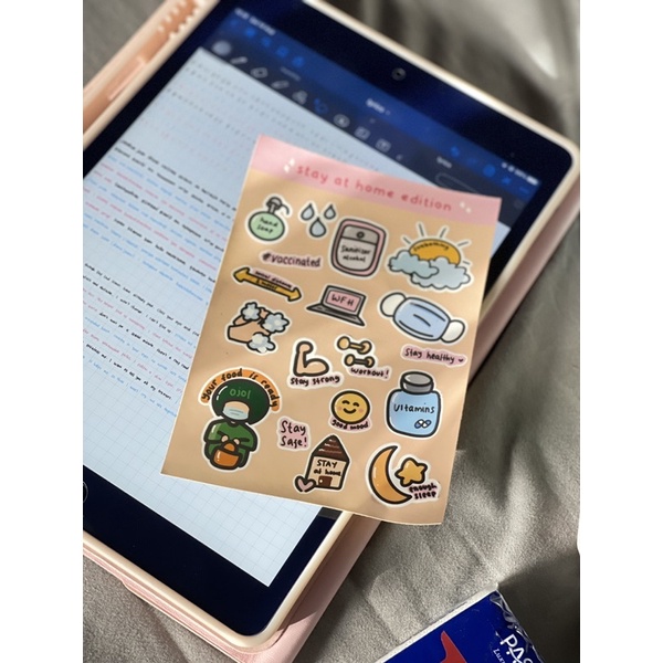 

QUARANTINE STAY AT HOME STICKER SHEET | journaling, jurnal, planner, stiker