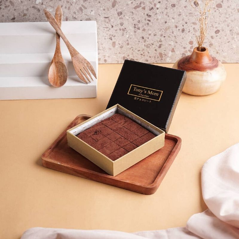 

Tony's mom Japanese melt choco variant dark choco ,matcha, tiramisu