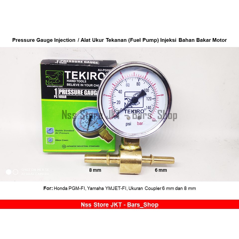 Alat Tes Fuel Pump Tester Pressure Regulator Tester Pompa Injeksi Motor