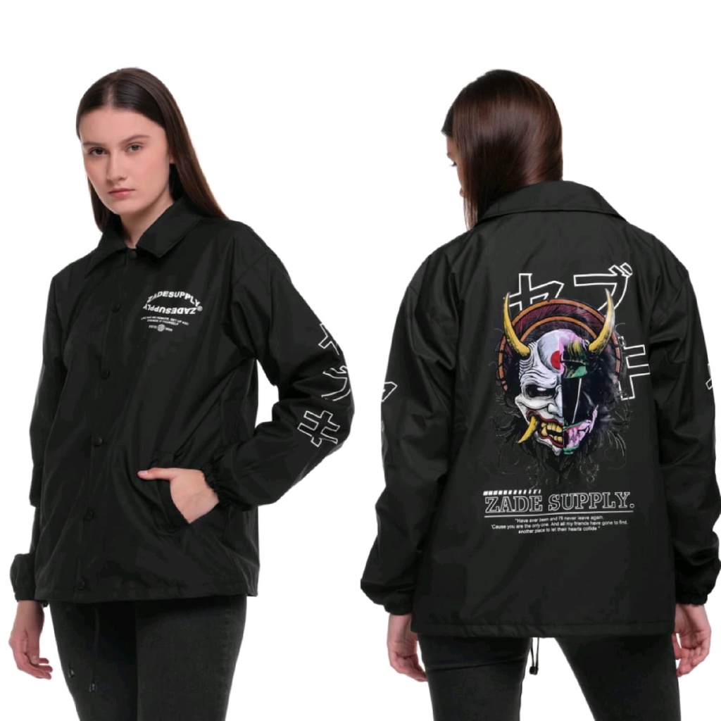 JAKET PRIA - JAKET COACH SALVIO HEXIA - JAKET WINDBREAKER - JAKET PARASUT PRIA - JAKET PARASUT-Hitam Sunmori