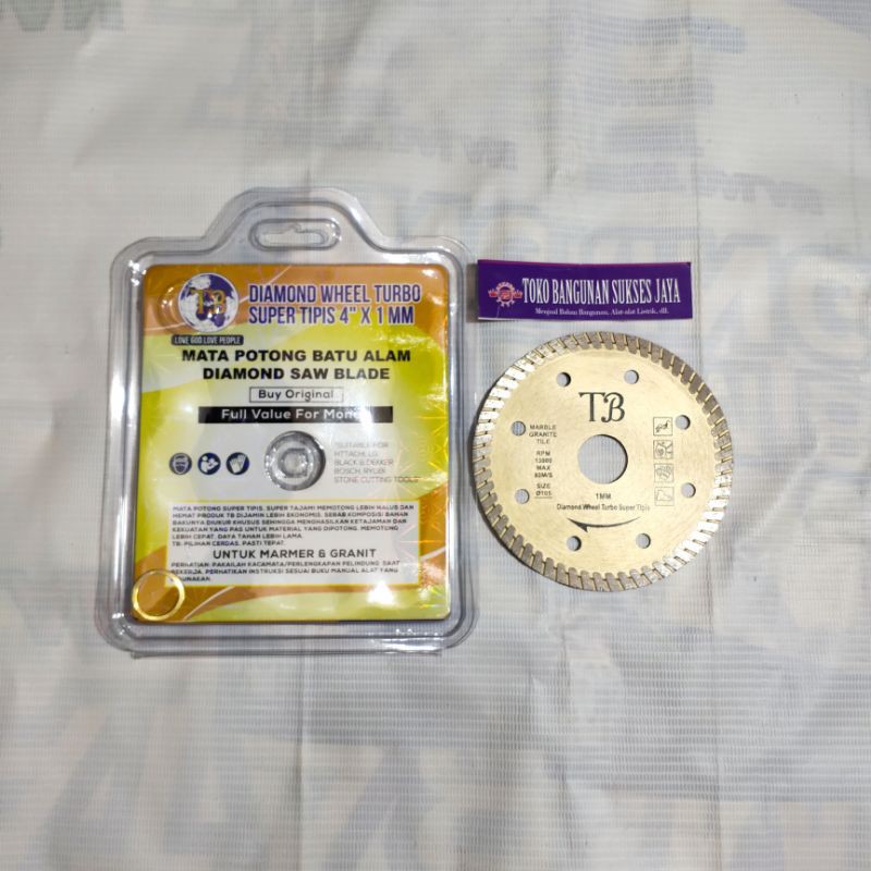 mata gerinda potong granit , marmer , batu alam TURBO super tipis 4"x1mm