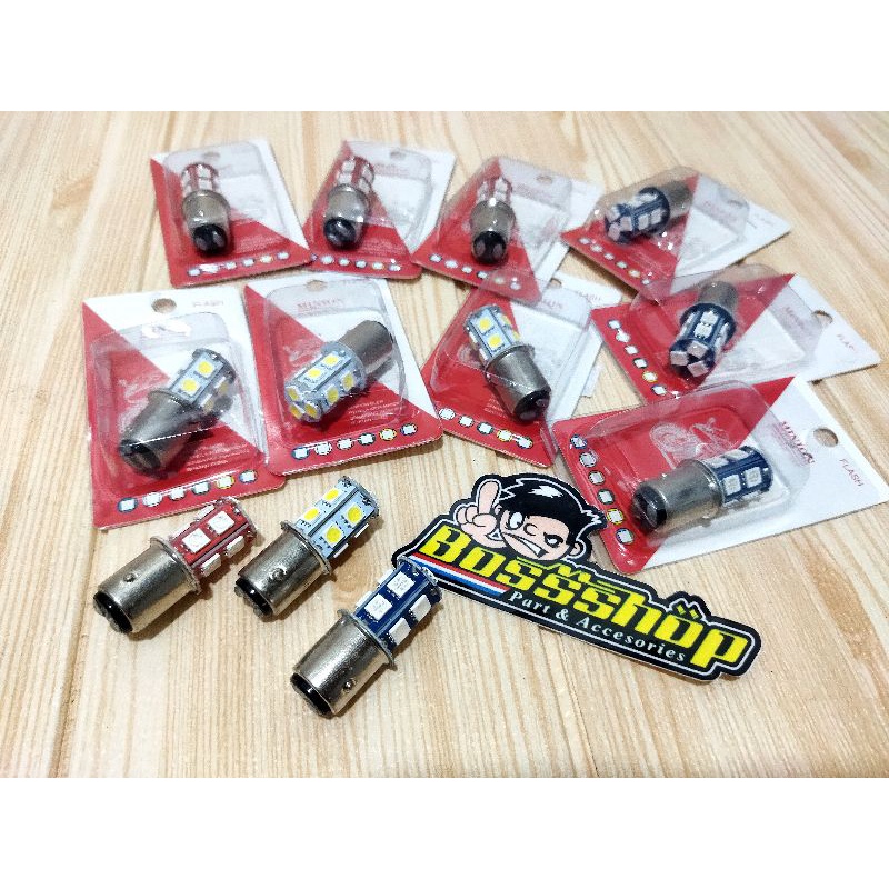 Lampu Rem Belakang 13 LED Jagung - 12volt Stoplamp/ Lampu rem belakang Kedip All Motor