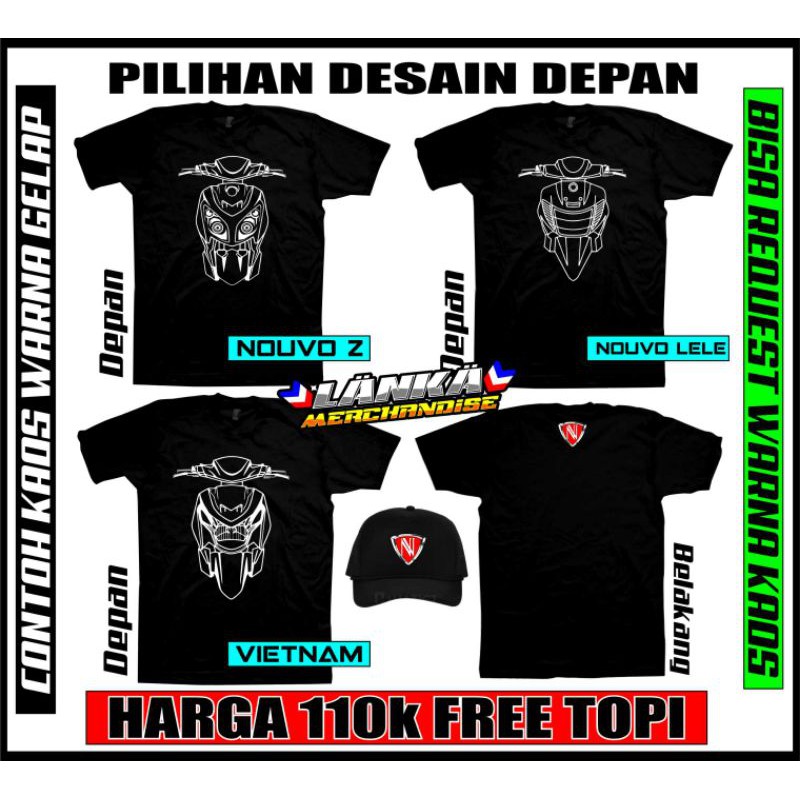 Paketan Kaos Nouvo Lelee Z Vietnam Free topi