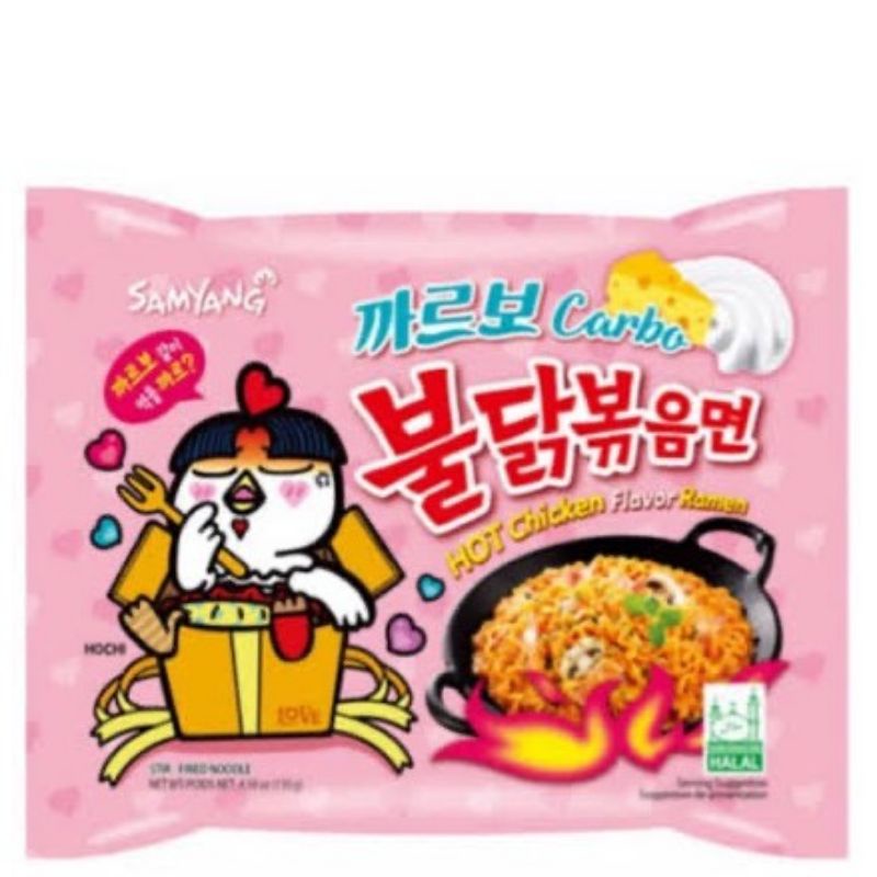 

Samyang Hot Chicken Ramen Buldak Carbo Carbonara Mie Pedas 130 Gr
