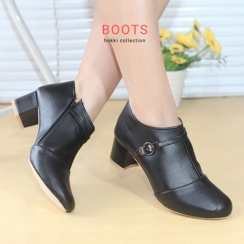 Boots wanita heels 5 cm korea style terbaru