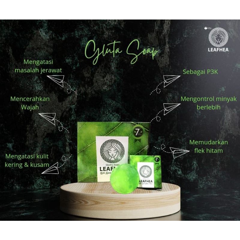 Sabun Muka LEAFHEA / LEAFHEA Gluta Soap Original BPOM