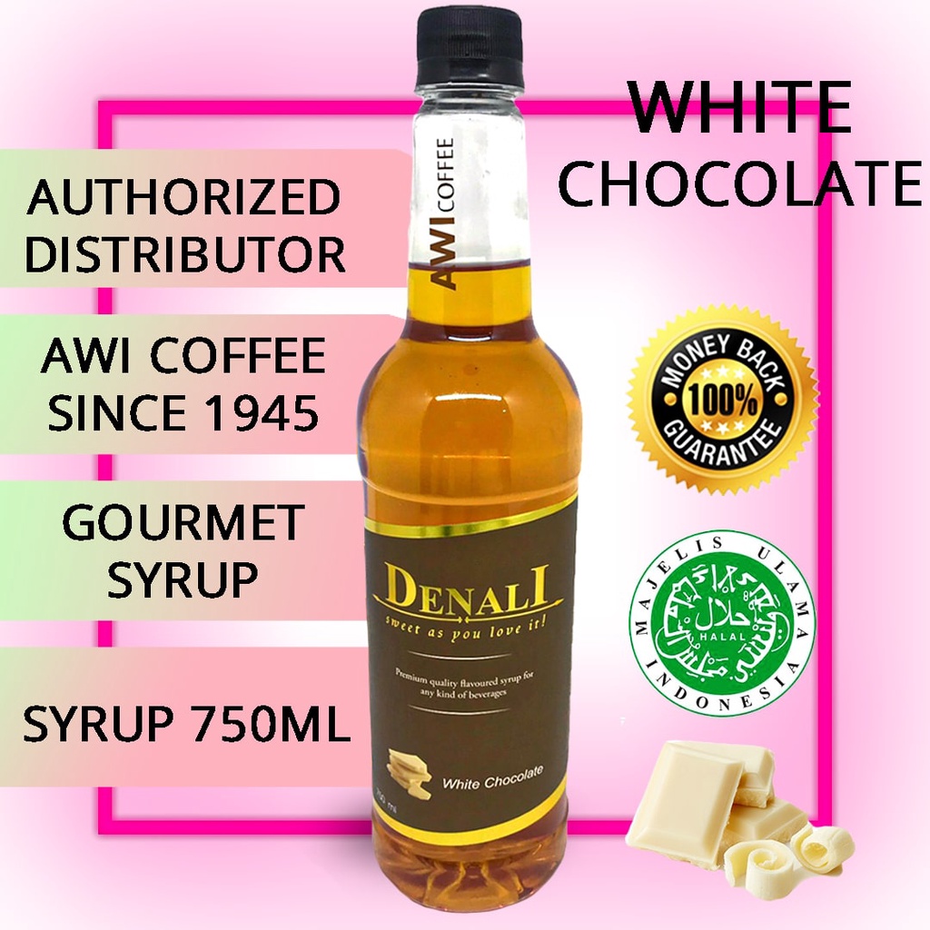 

Awi Segar Harum I Syrup White Choholate 750ml I denali I coffee | Flavored