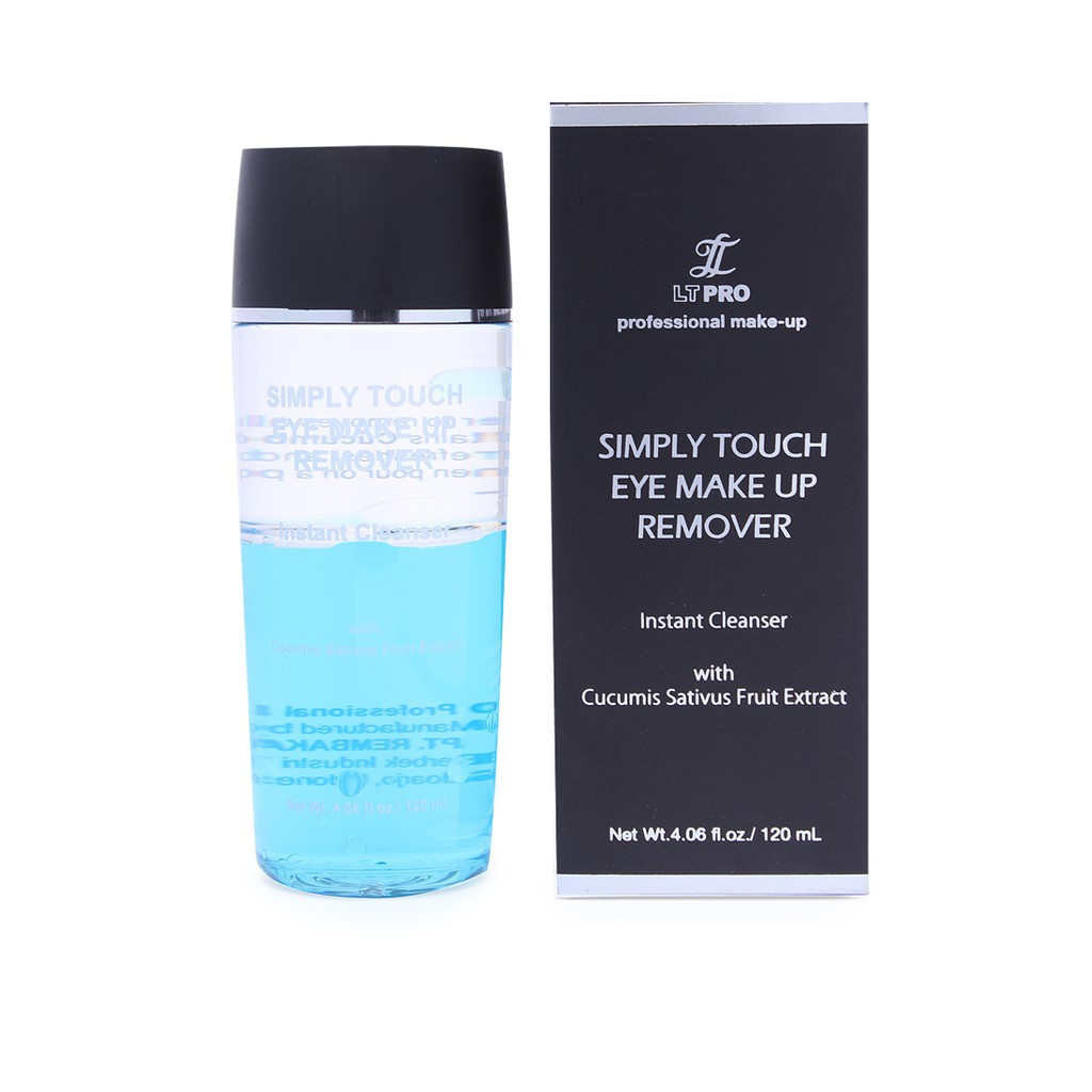 LT PRO SIMPLY TOUCH EYE MAKE UP REMOVER INSTANT CLEANSER WITH CUCUMIS SATIVUS FRUITY EXTRACT.