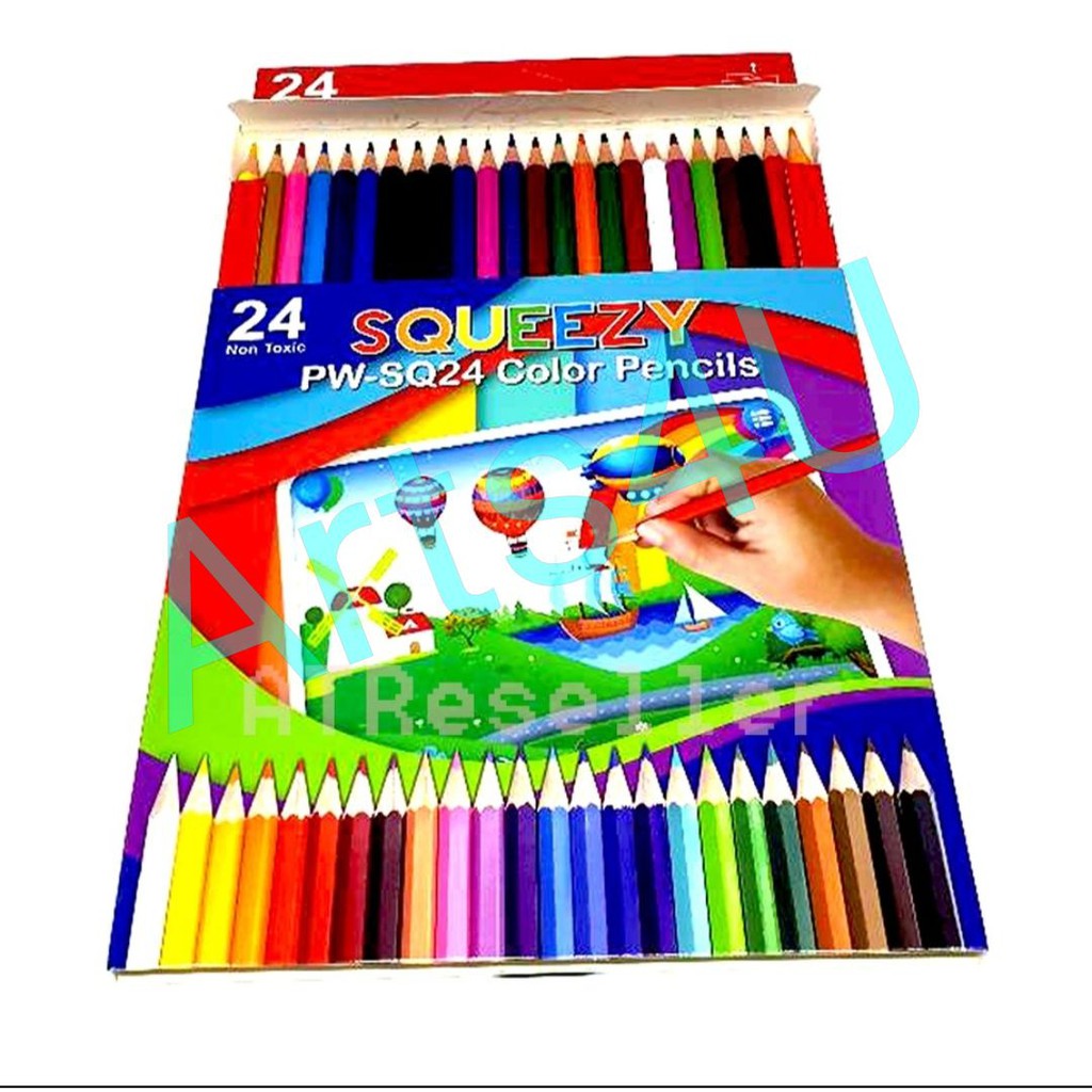 

Pensil Warna Anak 24 Varian Warna Merek Squeezy