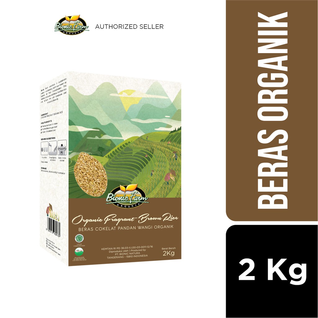 

Bionic Farm Beras Pandan Wangi Cokelat Organik 2kg