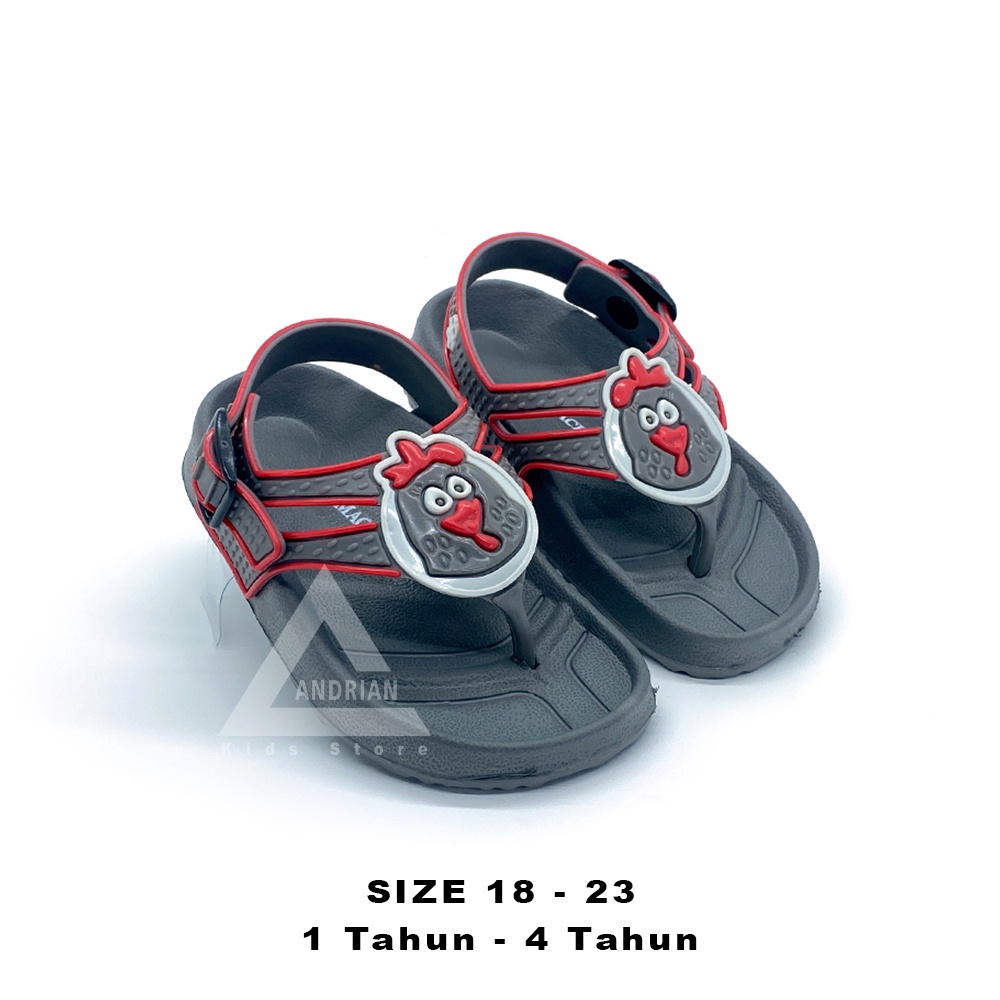 Andrian Sandal Jepit Anak Tali Belakang Model Duck Lucu 1-4 Tahun