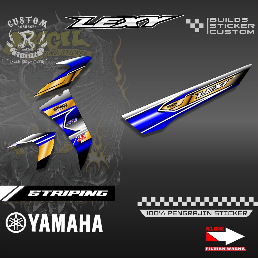 Sticker Striping Variasi Yamaha Lexi - Striping Motor Lexi