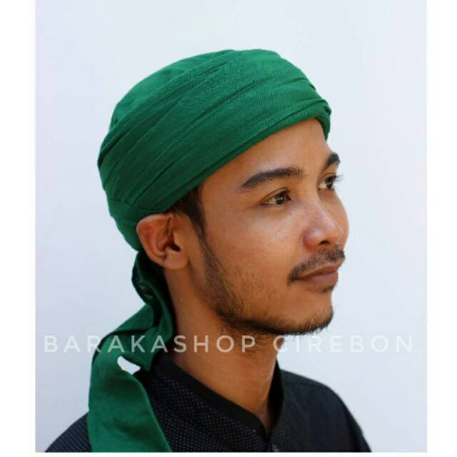 Peci kopiah sorban imamah-candra sumirat model imamah hijau