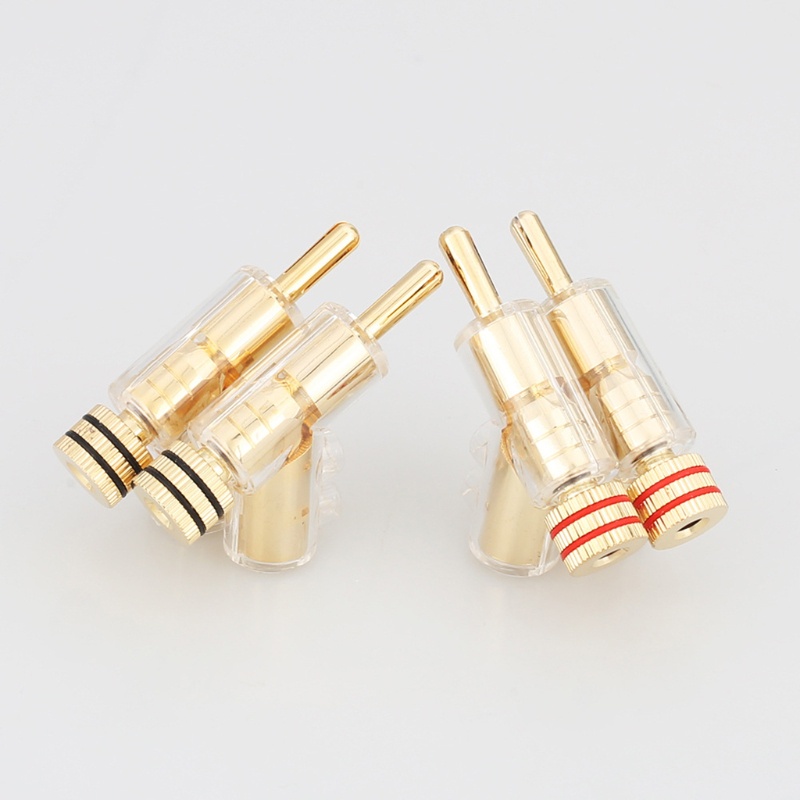 Btsg Konektor Banana Plug Hifi Bahan Tembaga Lapis Rhodium Untuk Speaker