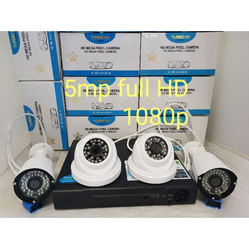 PAKET CCTV 5MP 4 CHANNEL HARDISK 1TB 50M KABEL LENGKAP TGGL PSG MURAH BAGUS GARANSI