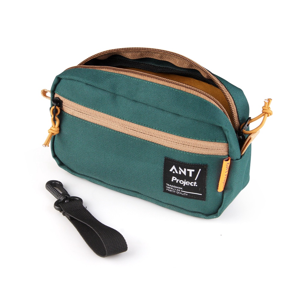 ANT PROJECT - Tas Pouch Mini Bags - Tas Tangan Dopp kit Hijau Botol