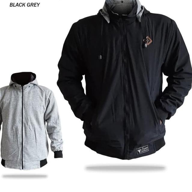 Langsung ATC.,mgu-395  Sedang Trend. Jaket Bolak Balik DC - DC MARON GREY, L