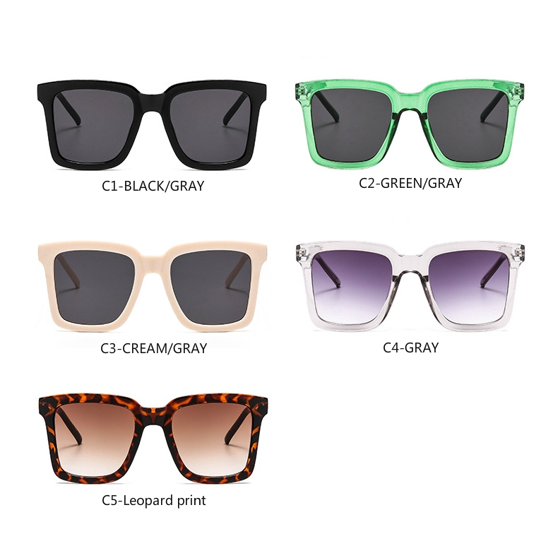 fashion Korean square male and female sunglasses metal hinge