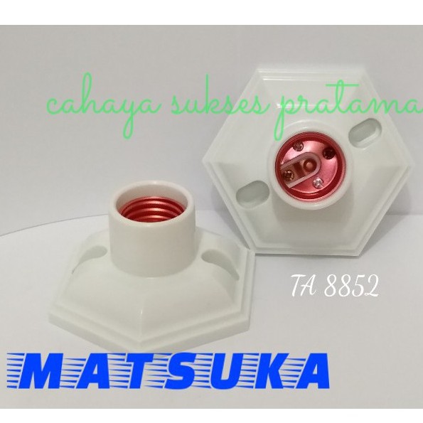 Fitting Lampu/ Fiting Plafon Kembang Sedang Segi 6 TA-8852 Matsuka