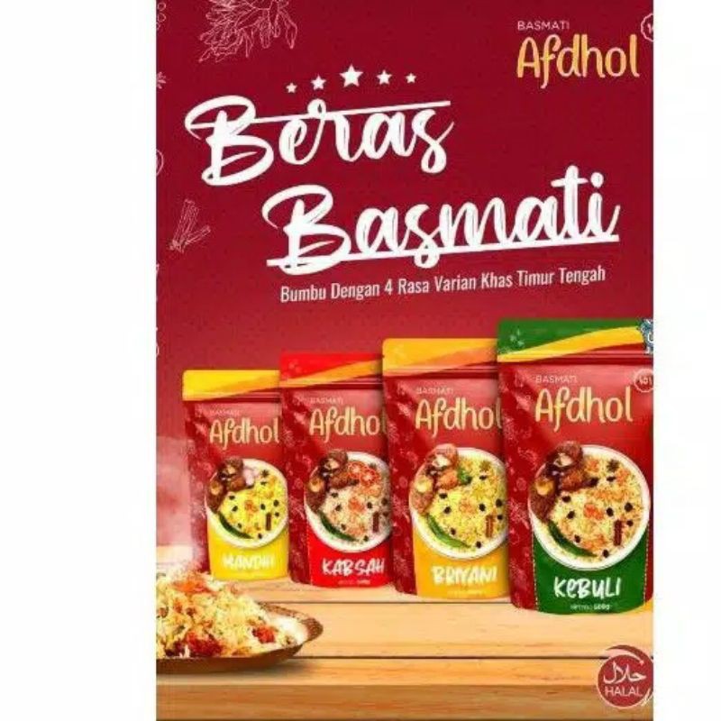 

Paket Beras|BasmatiAFDHOL151,Kebuli,Mandhi,Kabsa,Briyani|Plusbumbu