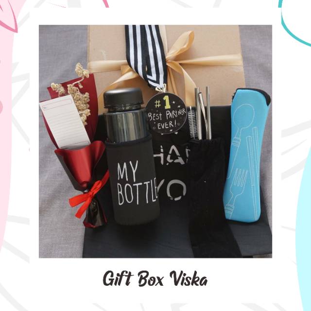 

Kado Gift Box Viska Hampers Hadiah custom Birthday Anniversary Wisuda Ulangtahun cewek cowok