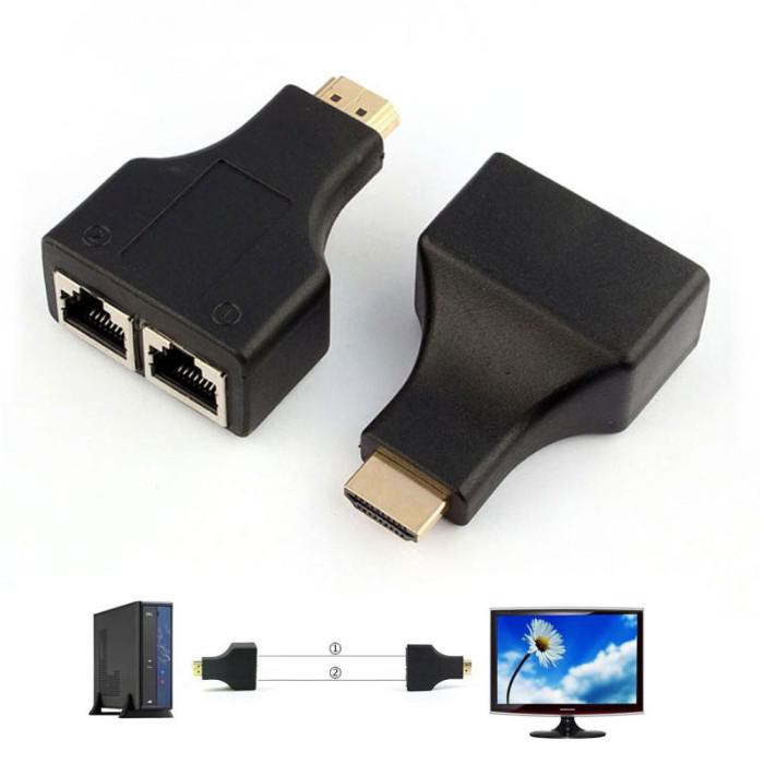 

PROMO - HDMI to Dual RJ45 Network Cable Extender Over Ethernet 1080p - HSV373