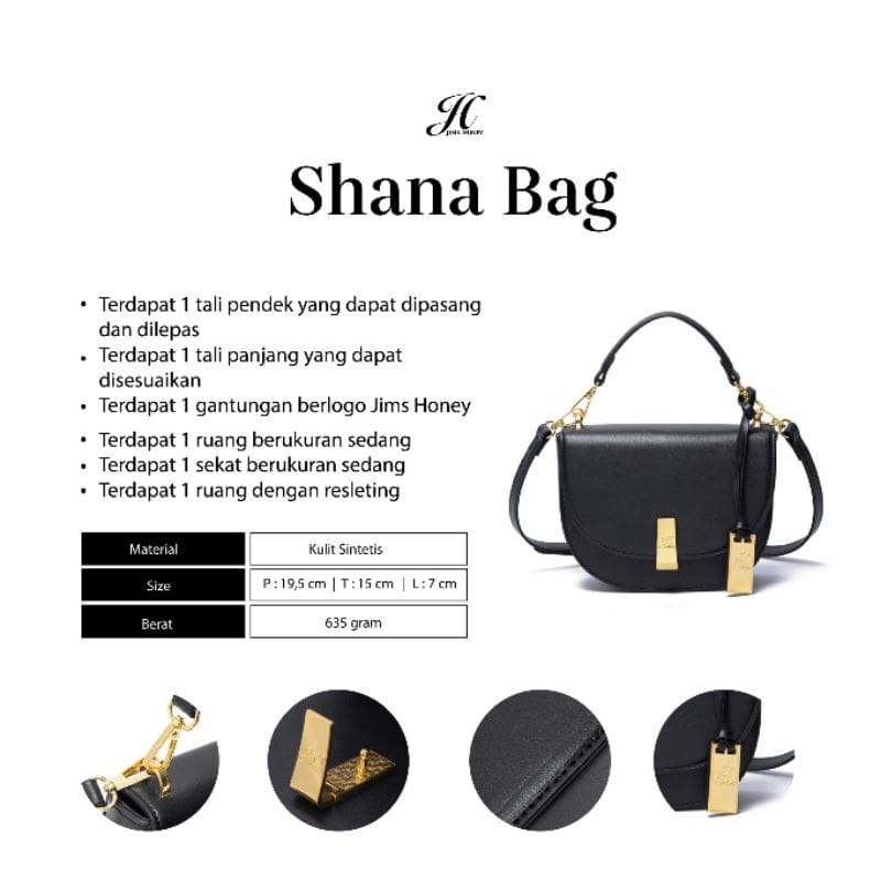 Shana Bag Jims Honey Tas Terbaru Tas Selempang Tas Jinjing Wanita Jims Honey Murah Lucu 100% Original Free Box