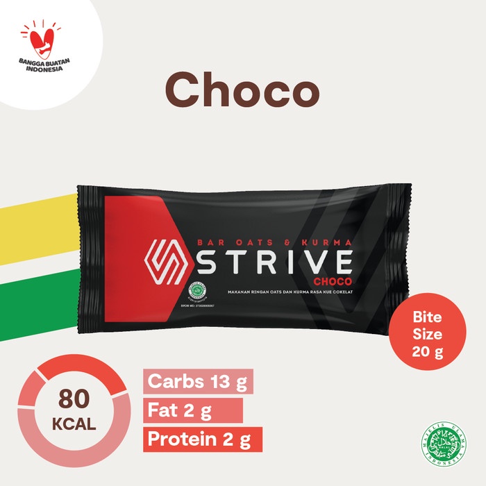 

Instant-Camilan- Strive Bite Size Rasa Choco 1 Box Isi 5Pcs -Camilan-Instant.