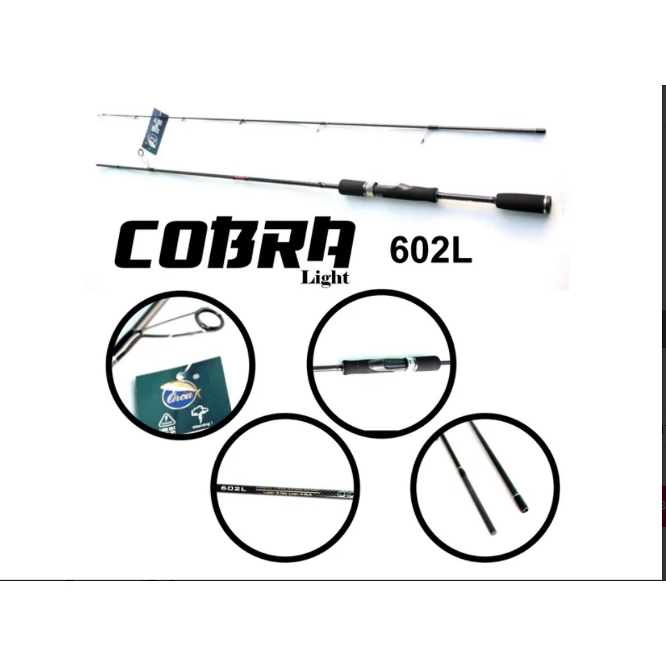 Joran Pancing Spinning  602UL dan 602L Orca Cobra 180