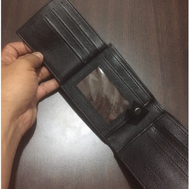 dompet lipat pria kancing dalam bahan kulit sintetis lokal miling #dompet #dompetpria #dompetlipat