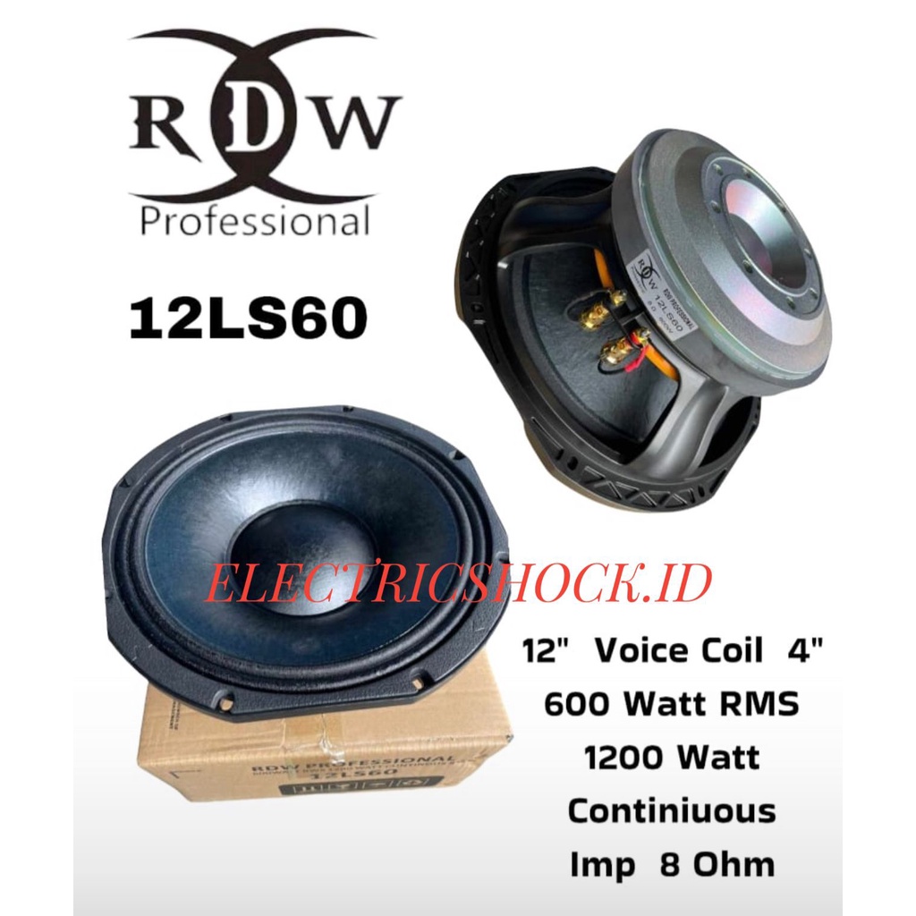 SPEAKER COMPONENT RDW 12LS60 / 12 LS60 / 12 LS 60 BY RDW PROFESIONAL