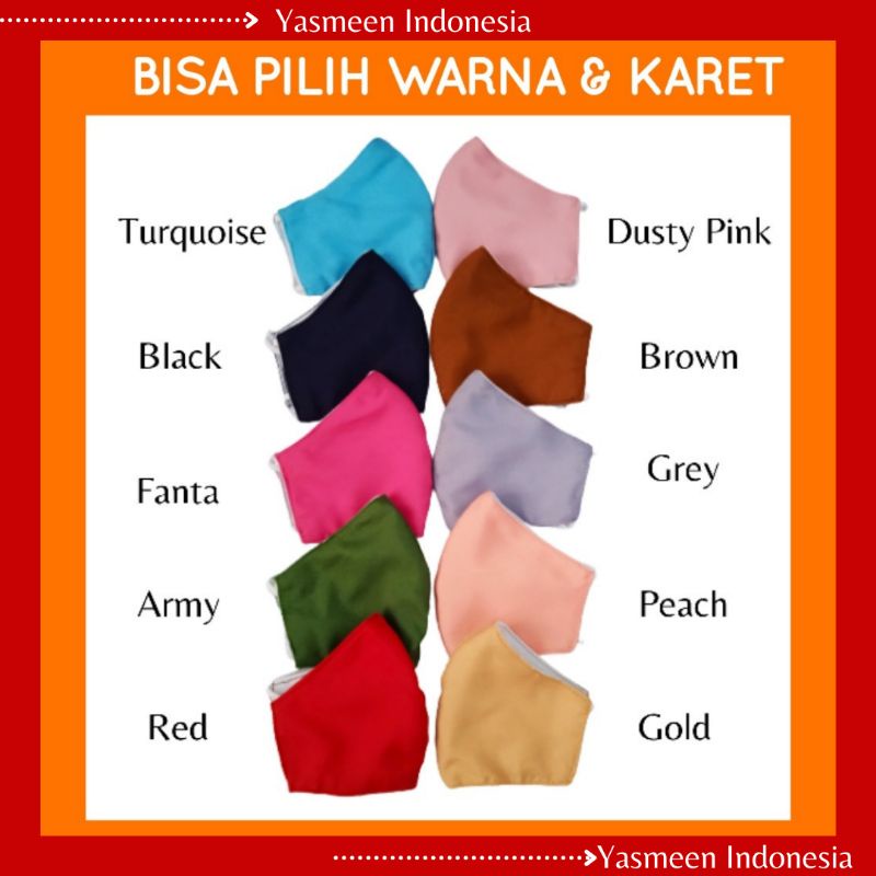 Masker Anak Polos Masker Duckbill anak TK SD Masker Kain Homemade