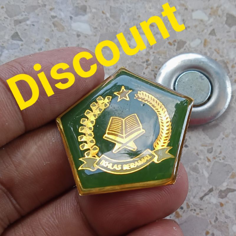 Pin Magnet Kemenang Logam Kuningan