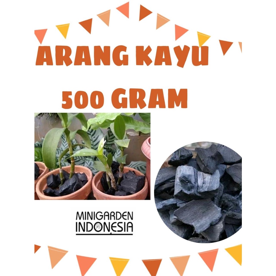 MEDIA TANAM ARANG KAYU ECER 500 GRAM media tanam porous arang kayu bakar media filter aquarium air bersih anti bau