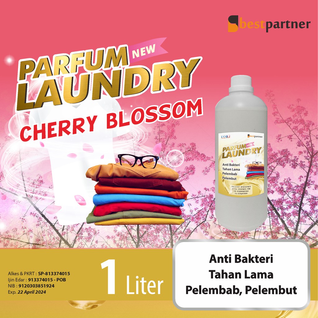 Cherry Blossom - Parfum Laundry Cherry 1liter ( Random Botol / jurigen)
