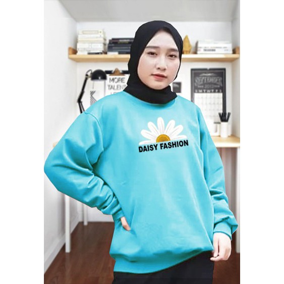 Kaos Lengan Panjang FLOWERS setengah/ Kaos Sweatshirt / Atasan Wanita / Atasan Wanita Lengan Panjang