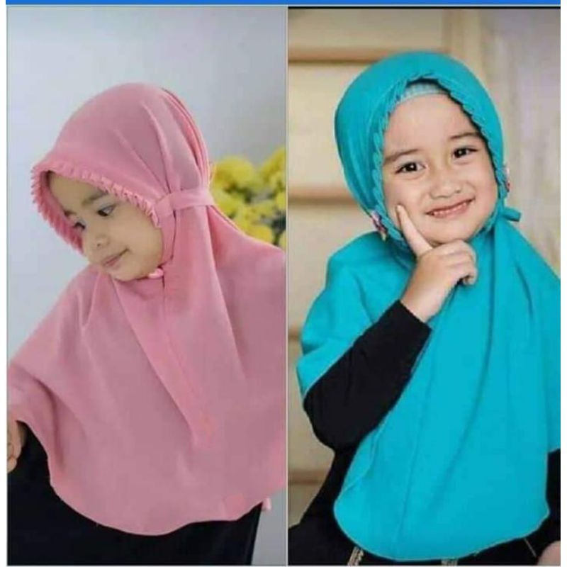Bergo maryam lipit kids/Bergo maryam lipit anak /hijab anak usia 4-7thn