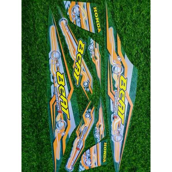 STRIPING TRANSPARAN BEAT KARBU CUSTOM LIST OREN / STICKER BEAT KARBU TRANSPARAN CUSTOM