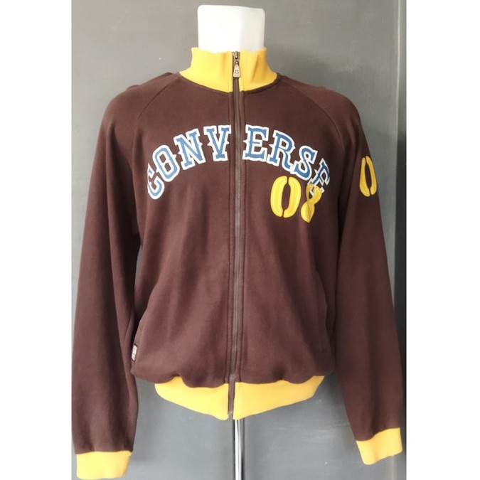 357 Converse Coklat Tracktop Kerah Orange