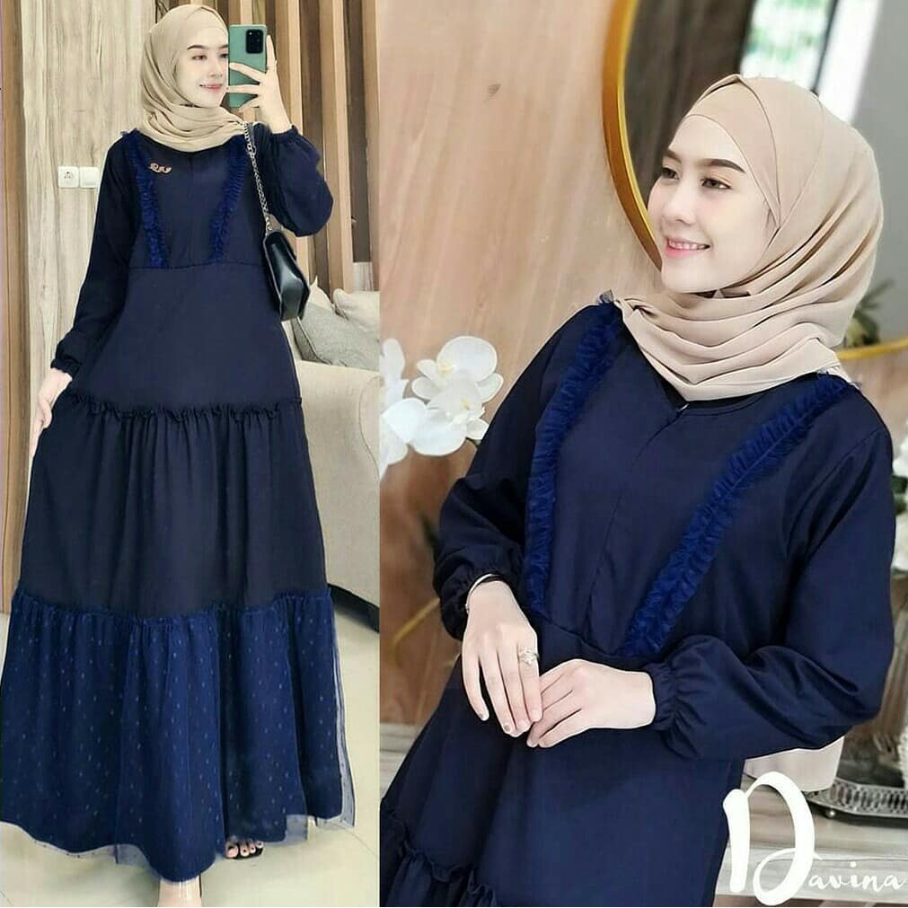 DAVINA MAXI AF Bahan MOSSCRAPE MIX TILE POLKADOT SIZE M L XL RESLETING DEPAN / BUSUI FRIENDLY Gamis Wanita Gamis Wanita Terbaru 2021 Gamis Murah Meriah Promo Gamis Remaja Gamis Muslim Kondangan Gamis Polos Gamis BEST SELLER