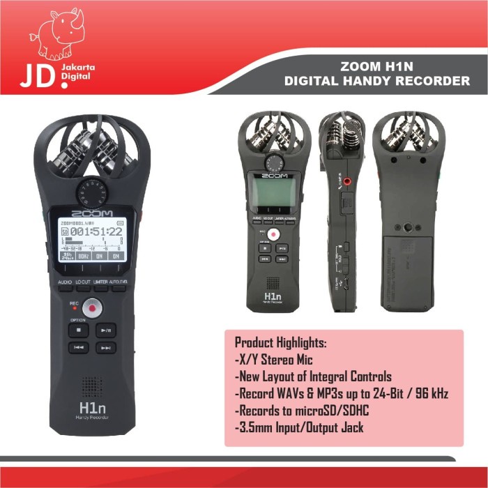 {adenastore} Zoom H1N Digital Handy Recorder - Zoom H1N Berkualitas