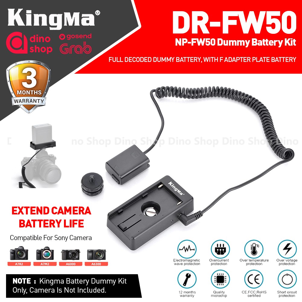 Jual KingMa Kit DR-FW50 Dummy Battery NP-FW50 with F Adapter Plate ...