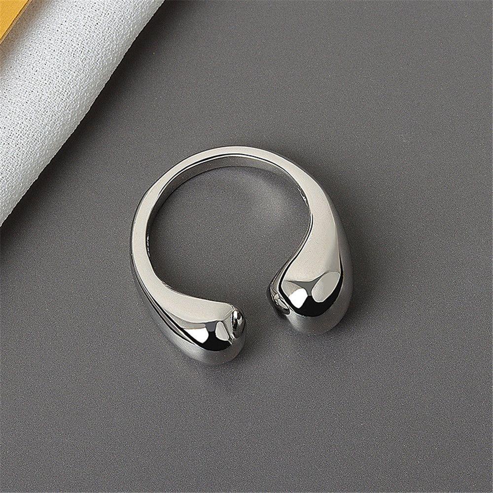 R-flower Jewelry Gift Cincin Pembukaan Minimalis Wanita Glossy