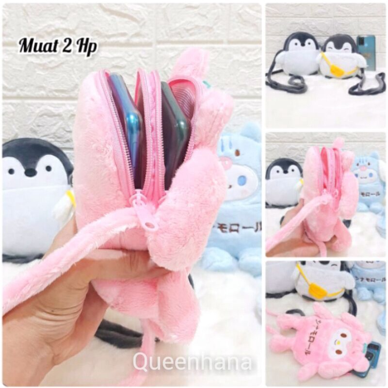 Tas Selempang Boneka Floopy Tas Selempang Anak Pinguin &amp; Melody