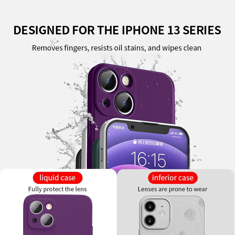 Case Pelindung Lensa Bahan Silikon Untuk iPhone 12 13 14 Pro Max Plus iPhone14 iPhone13