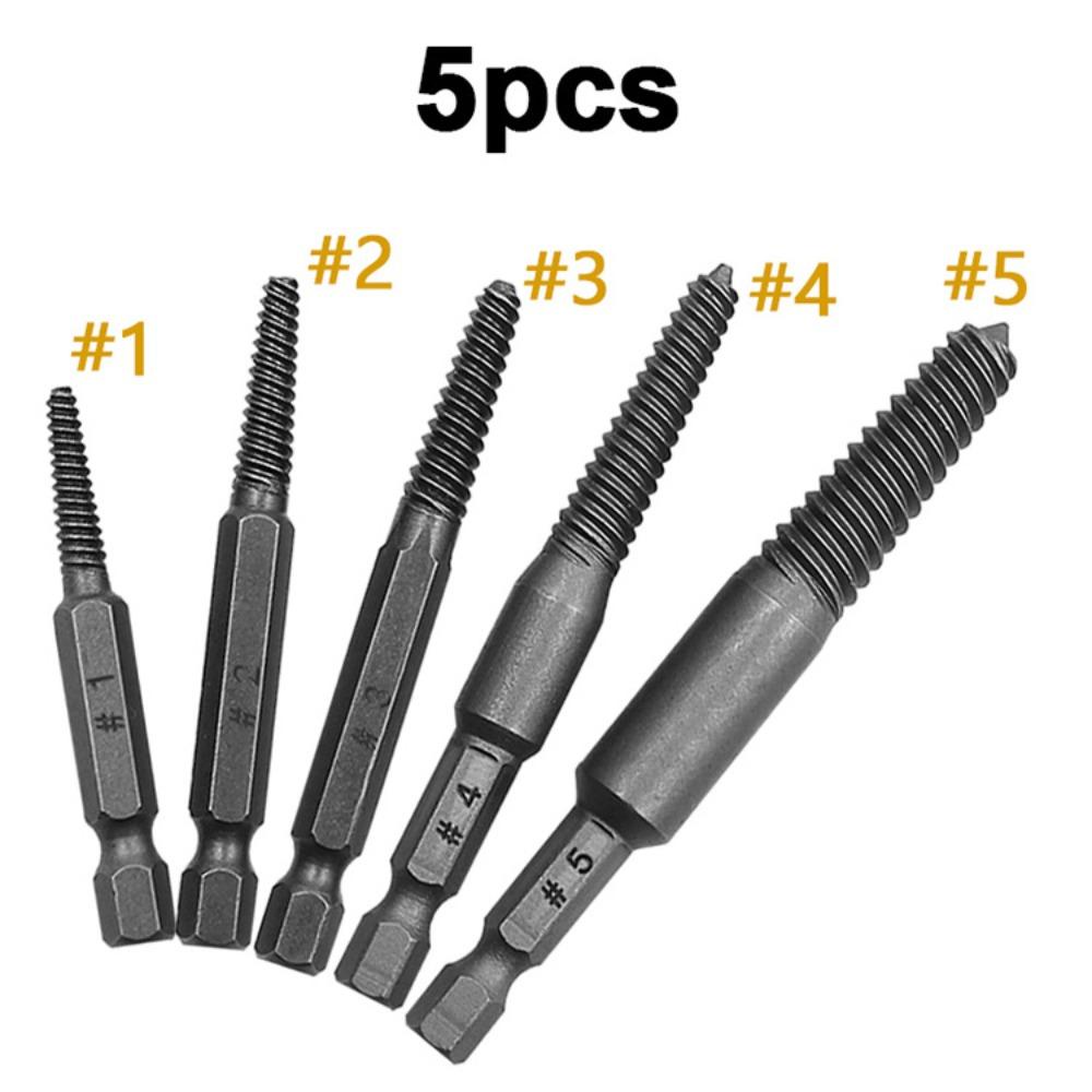 Top 5Pcs Screw Extractor Sekrup Untuk Alat Tangan Patah Pembuka Baut Dan Spanner Guide Set